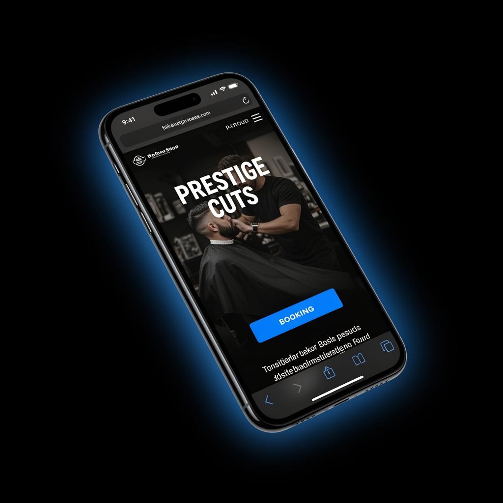 Premium barbershop website concept